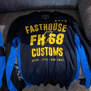 Fasthouse Black and Yellow Long Sleeve Shirt